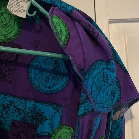 100% Silk Sunny Leigh Vintage Floral print blazer - Size S - Picture 5 of 11